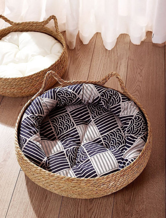 Woven Removable Pet Bed