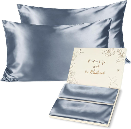 Satin Pillowcase for Hair and Skin - Queen Pillow Cases Set of 2 Pack